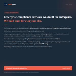 Enterprise compliance software was built for enterprise. We built ours for everyone else.